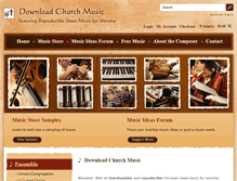 Tablet Screenshot of downloadchurchmusic.com